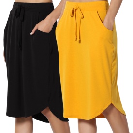 zenana-pocket-elastic-drawstring-waist-curved-tulip-hem-skirts