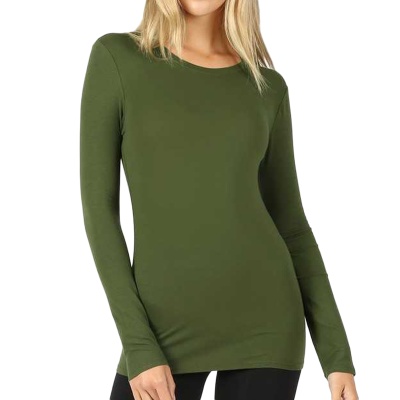 zenana-cotton-blend-long-sleeve-crewneck-tshirt-army-green-top-1