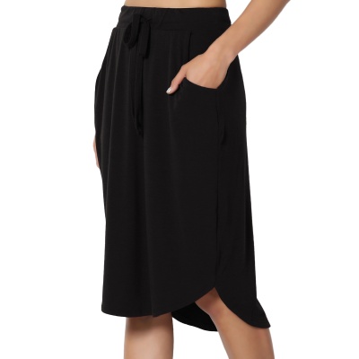 zenana-pocket-elastic-drawstring-waist-curved-tulip-hem-black-skirt-1