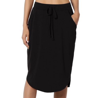 zenana-pocket-elastic-drawstring-waist-curved-tulip-hem-black-skirt-2