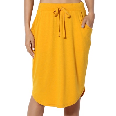 zenana-pocket-elastic-drawstring-waist-curved-tulip-hem-mustard-skirt-2