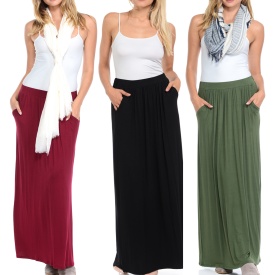 allium-rayon-blend-pockets-elastic-waist-black-maxi-skirts