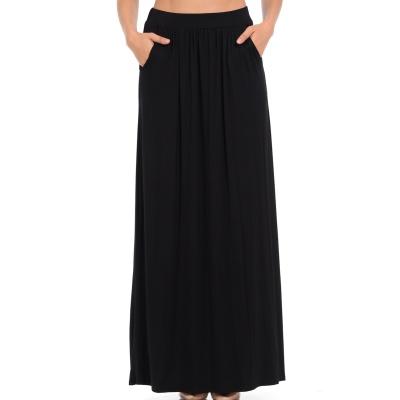 allium-rayon-blend-pockets-elastic-waist-black-maxi-skirt-1