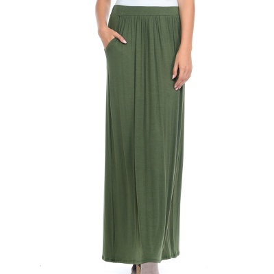 allium-rayon-blend-pockets-elastic-waist-olive-green-maxi-skirt-1