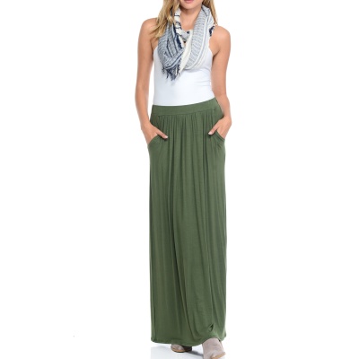 allium-rayon-blend-pockets-elastic-waist-olive-green-maxi-skirt-2