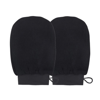 exfoliating-body-bath-double-sided-scrub-glove-mitts-black-set