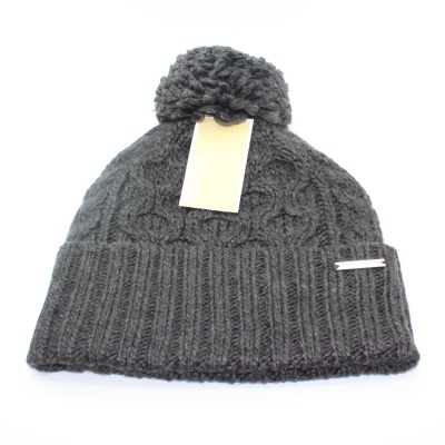 michael-kors-cable-knit-beanie-dark-grey-2