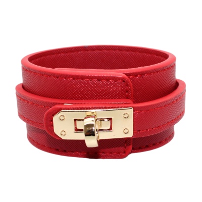 turnlock-twistlock-gold-clasp-faux-leather-cuff-wrap-red-bracelet-1