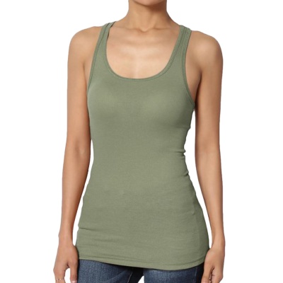 zenana-cotton-blend-ribbed-racerback-olive-green-tank-1