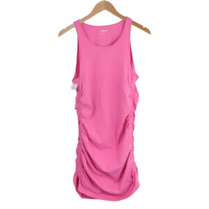 ARITZIA TNA Chill Malibu Cotton Blend Crewneck Ruched Sides Tank Dress