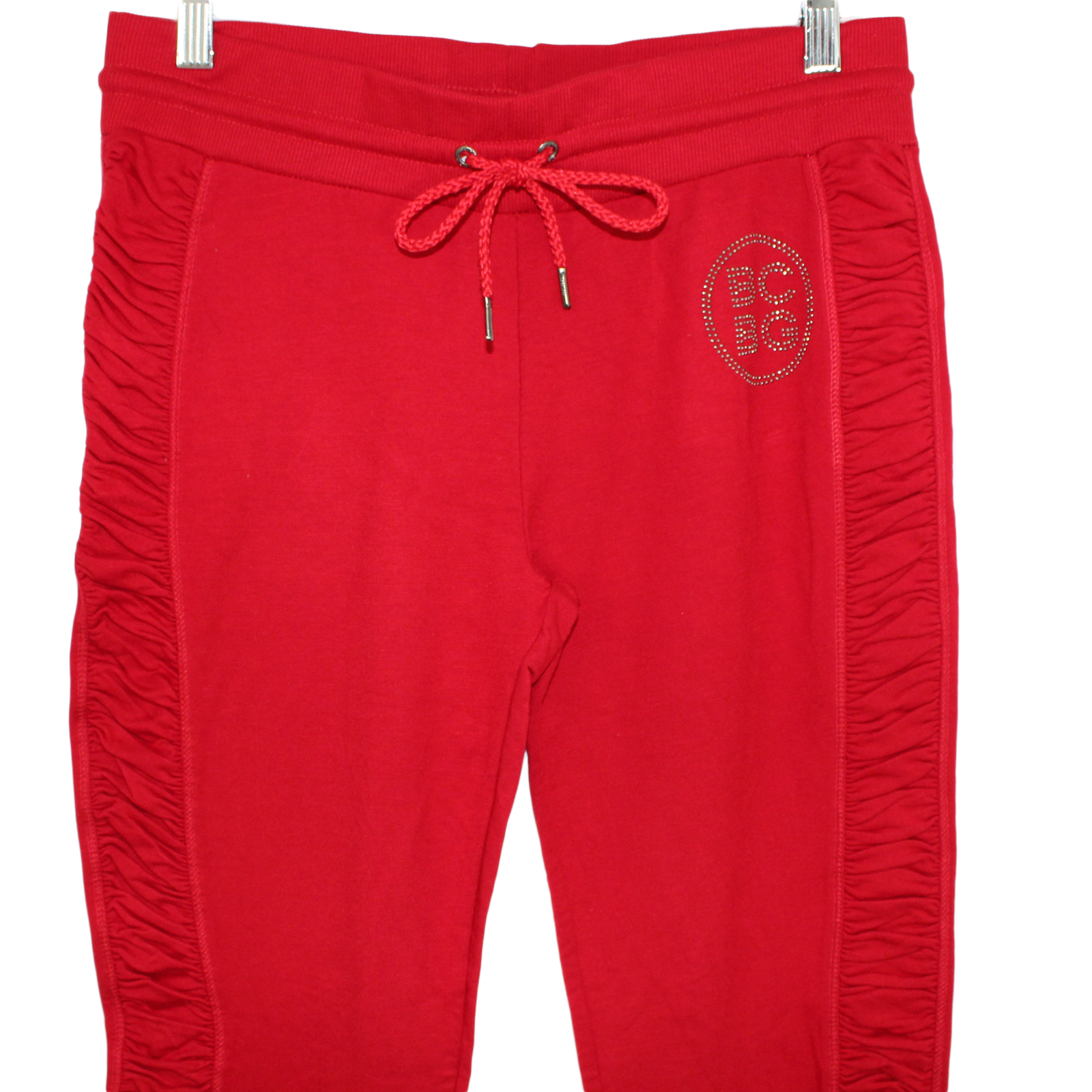 BCBG MAXAZRIA Cotton Blend Elastic Drawstring Waist Red Jogger Pants - Large BCBG MAXAZRIA Cotton Blend Elastic Drawstring Waist Red Jogger Pants - Large