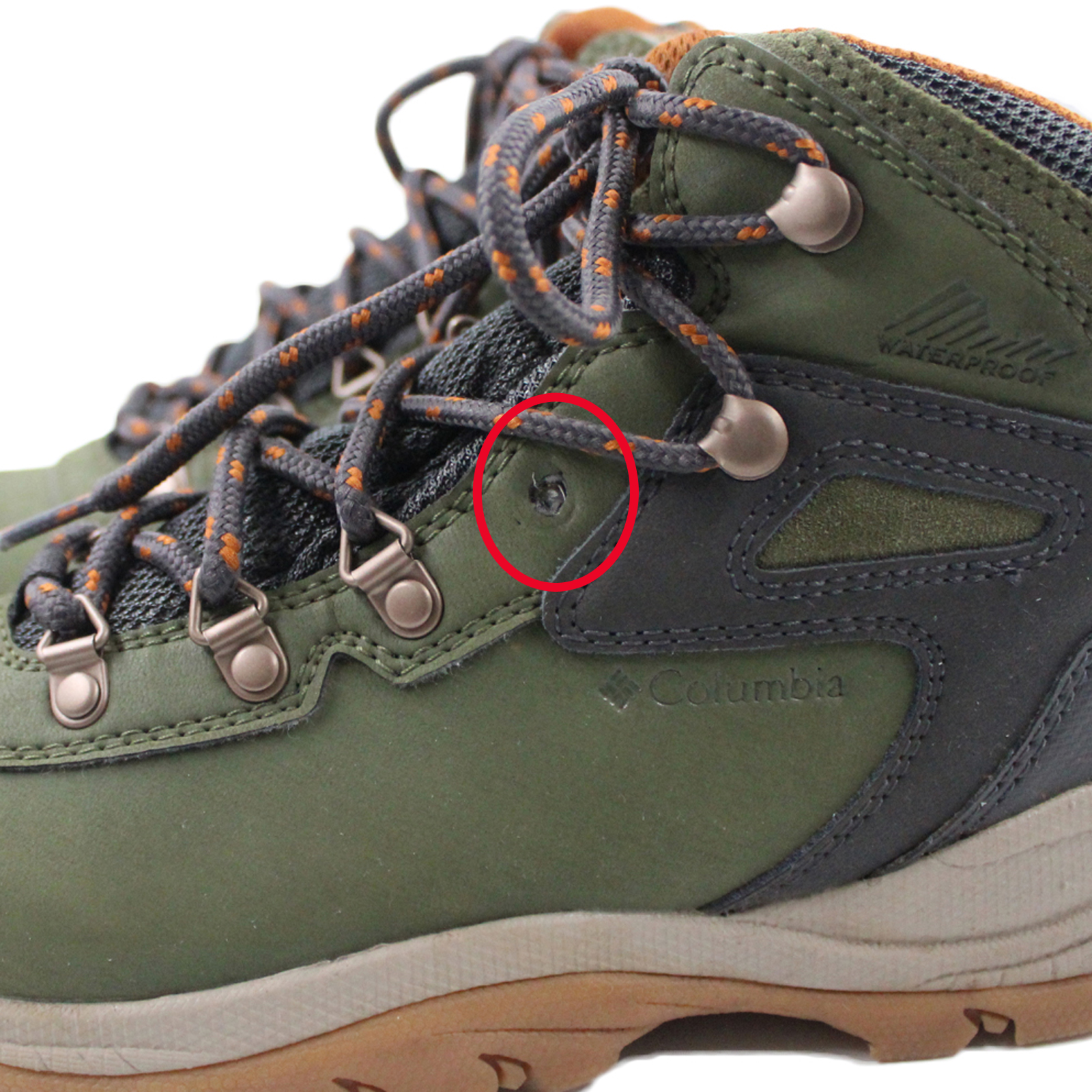 COLUMBIA Leather Newton Ridge Plus Waterproof Green Hiking Snow Boots - Size 8 COLUMBIA Leather Newton Ridge Plus Waterproof Green Hiking Snow Boots - Size 8