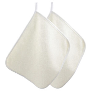 Exfoliating Face & Body Weave Massage Spa Scrub Wash Cloth - Set of 2