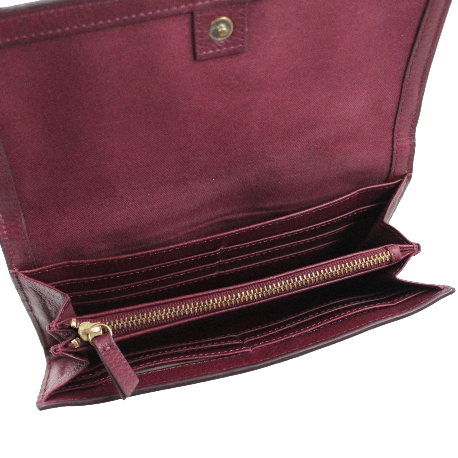 FOSSIL Cowhide Leather Credit Card Slots Bill Compartment Burgundy Red Wallet FOSSIL Cowhide Leather Credit Card Slots Bill Compartment Burgundy Red Wallet