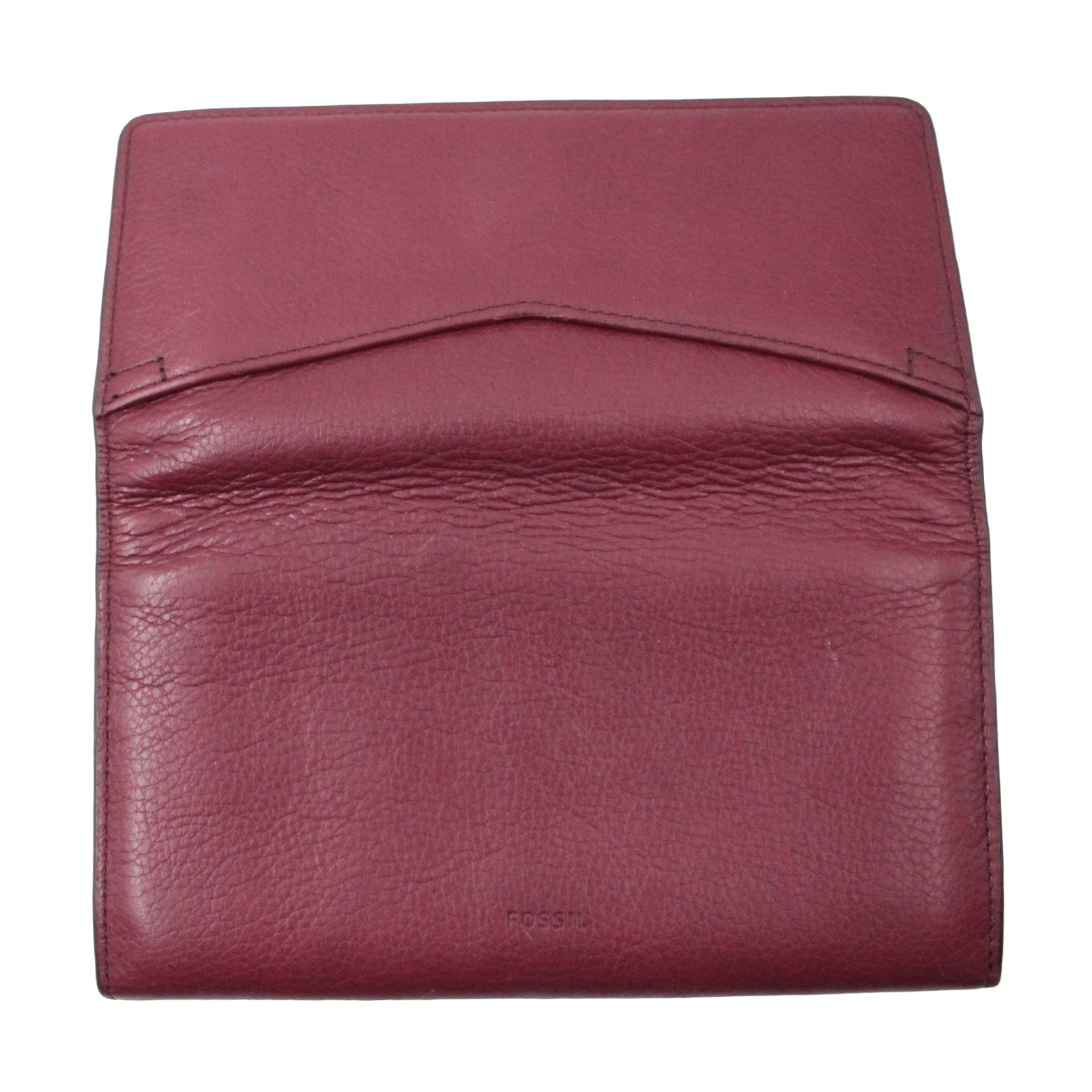 FOSSIL Cowhide Leather Credit Card Slots Bill Compartment Burgundy Red Wallet FOSSIL Cowhide Leather Credit Card Slots Bill Compartment Burgundy Red Wallet