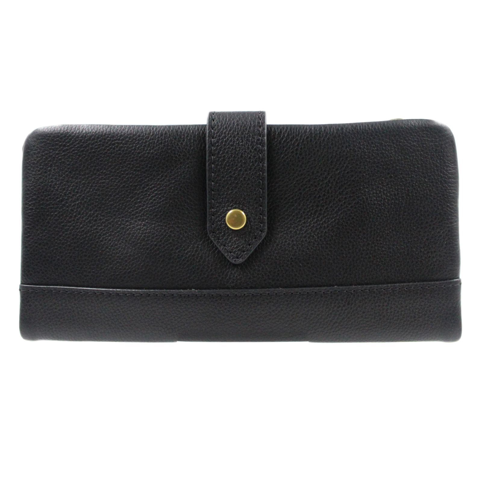 FOSSIL Lainie Cow Hide Leather Credit Card Slim Black Wallet
