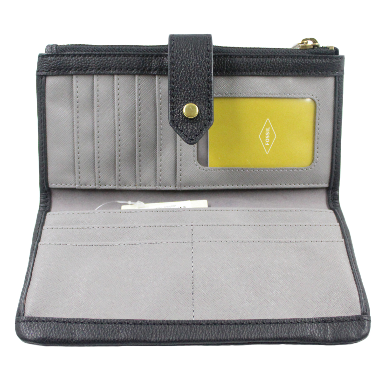 FOSSIL Lainie Cow Hide Leather Credit Card Slim Black Wallet FOSSIL Lainie Cow Hide Leather Credit Card Slim Black Wallet