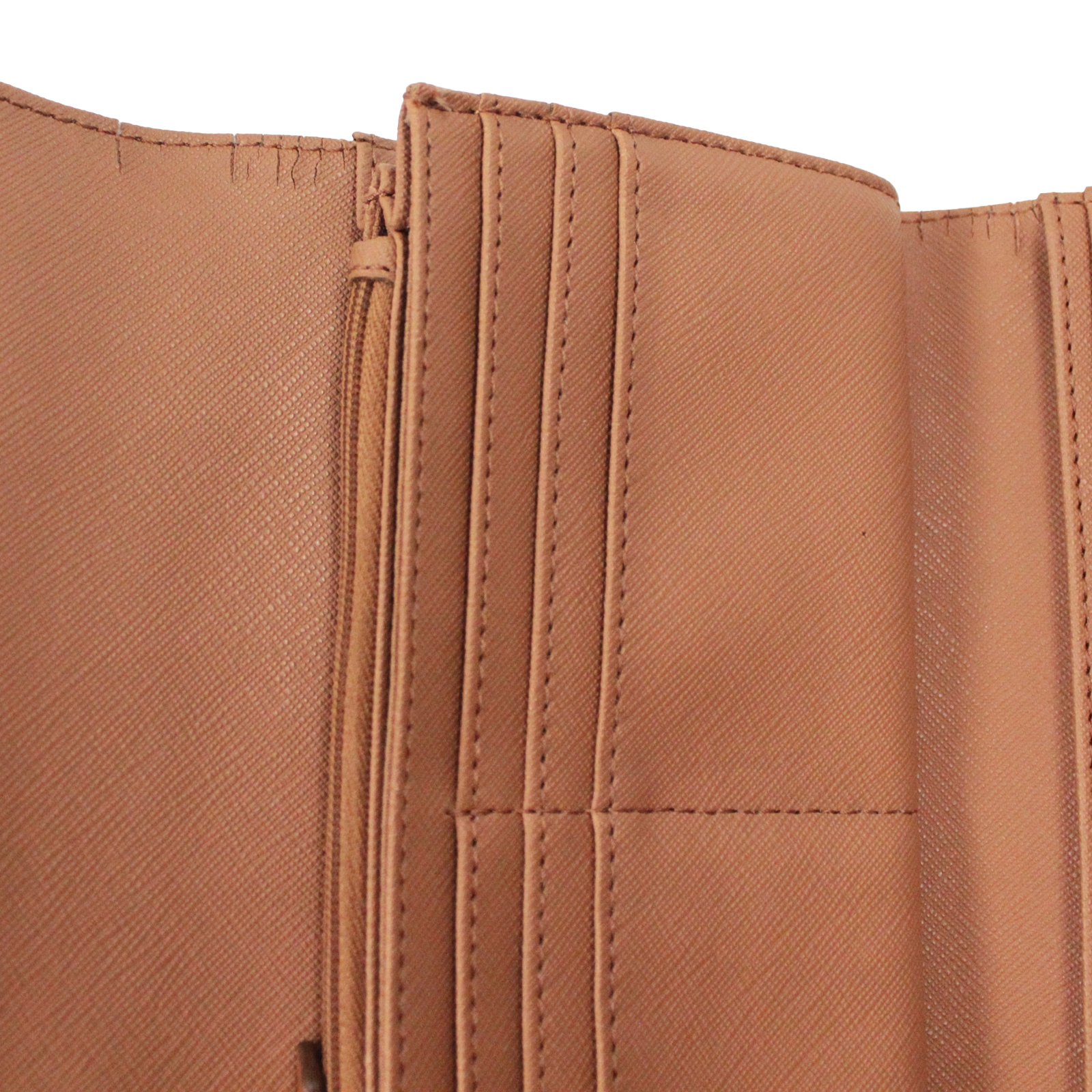 FOSSIL Leather Credit Card Slots Bill Compartments Brown Pink Multi-color Wallet FOSSIL Leather Credit Card Slots Bill Compartments Brown Pink Multi-color Wallet