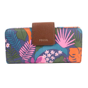 FOSSIL Madison Blue Tropical Slim Clutch Wallet