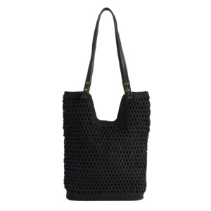 GAP Cotton Knit Crochet Snap Closure Tote Bag