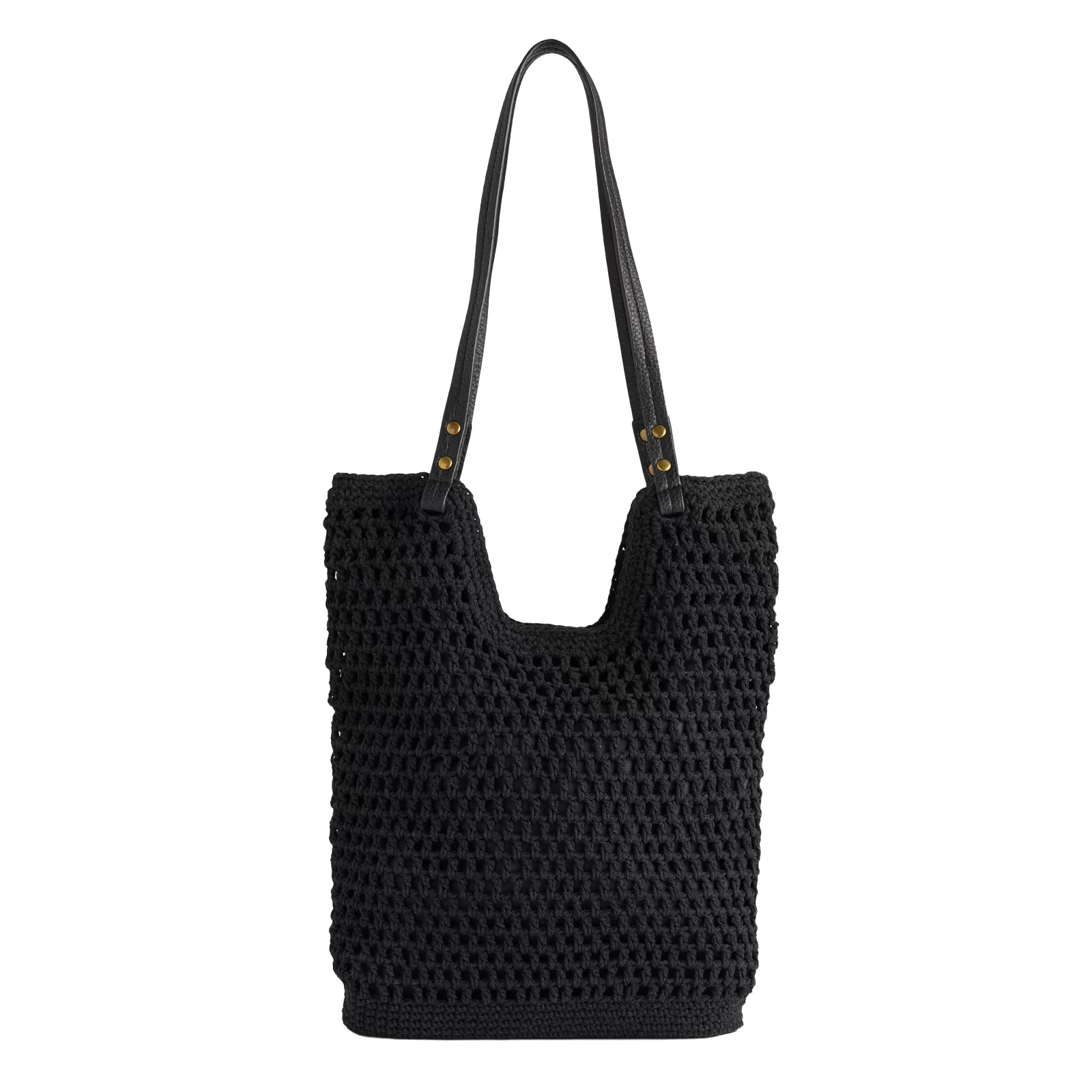 GAP Cotton Knit Crochet Snap Closure Tote Bag GAP Cotton Knit Crochet Snap Closure Tote Bag