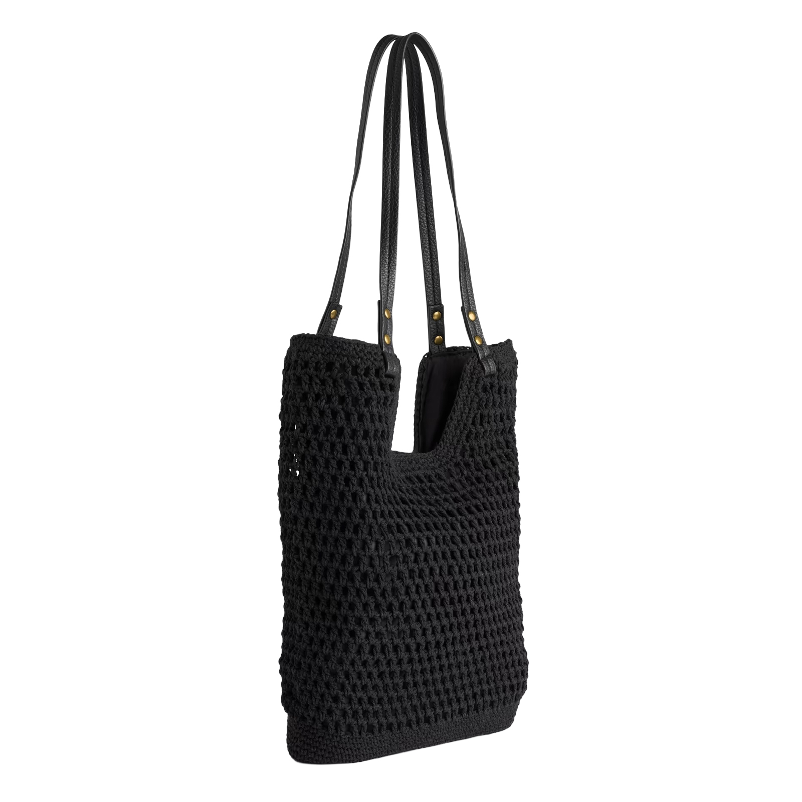 GAP Cotton Knit Crochet Snap Closure Tote Bag GAP Cotton Knit Crochet Snap Closure Tote Bag