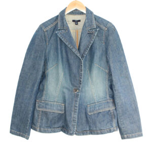 GAP Cotton Long Sleeve Button Front Blue Jeans Jacket - XL