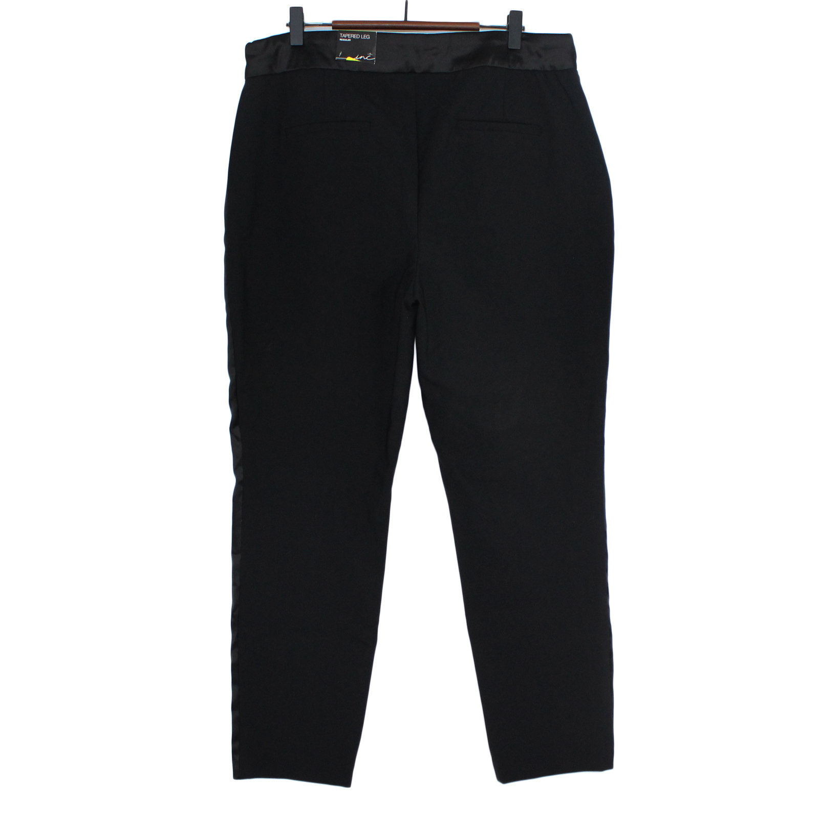 INC INTERNATIONAL Bow Tapered Stretchy Pull-on Black Pants - Size 14 INC INTERNATIONAL Bow Tapered Stretchy Pull-on Black Pants - Size 14