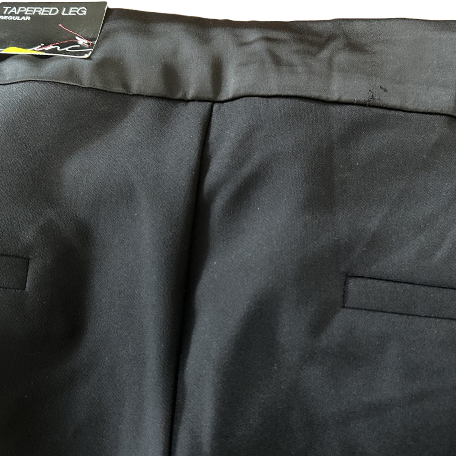 INC INTERNATIONAL Bow Tapered Stretchy Pull-on Black Pants - Size 14 INC INTERNATIONAL Bow Tapered Stretchy Pull-on Black Pants - Size 14