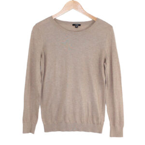JACOB Crewneck Knit Long Sleeve Pullover Brown Sweater Top - Medium