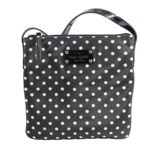 KATE SPADE Zip Top Crossbody Black Polka Dot Bag