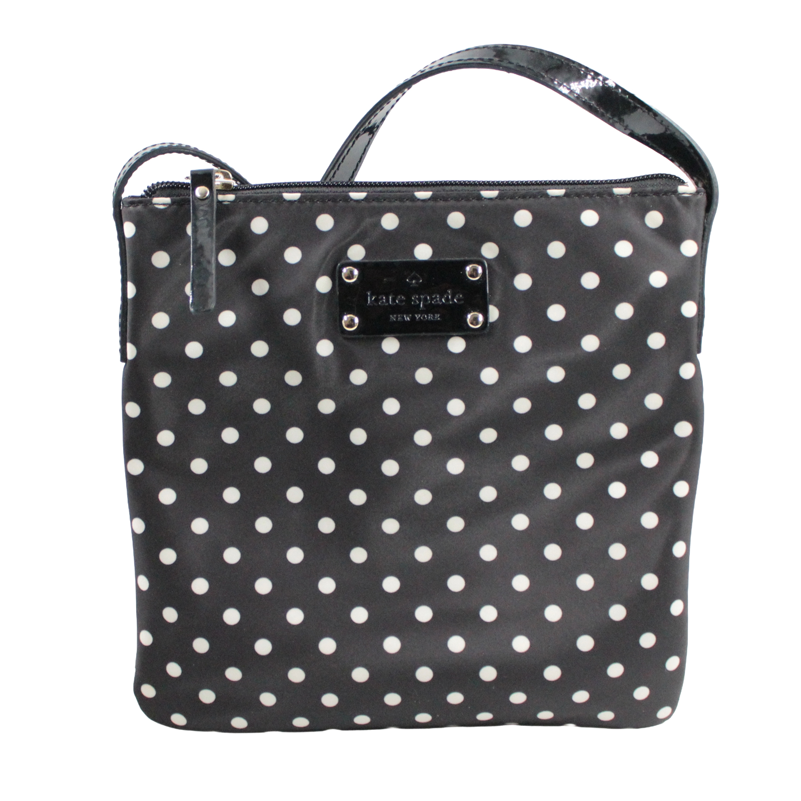 KATE SPADE Zip Top Crossbody Black Polka Dot Bag KATE SPADE Zip Top Crossbody Black Polka Dot Bag
