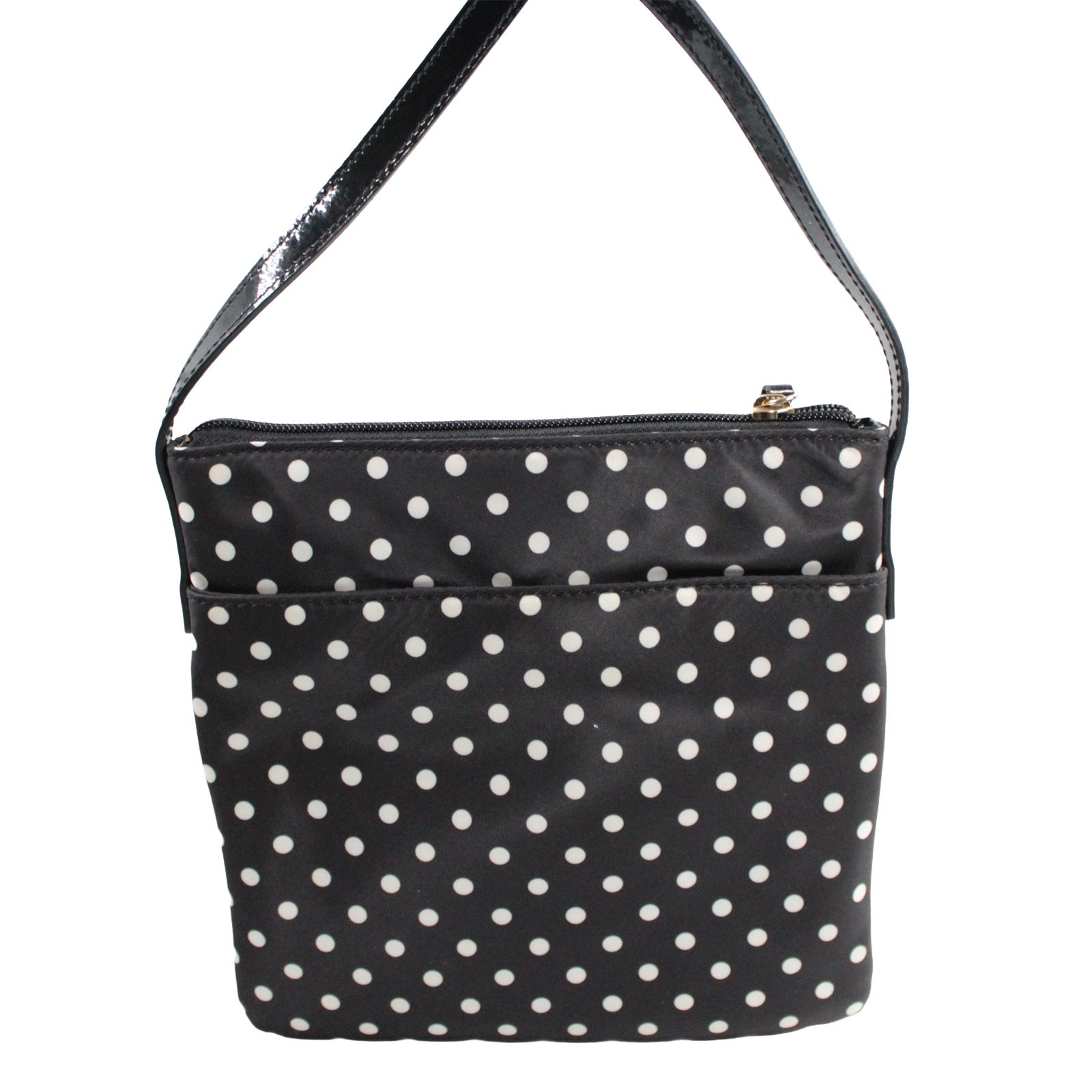 KATE SPADE Zip Top Crossbody Black Polka Dot Bag KATE SPADE Zip Top Crossbody Black Polka Dot Bag