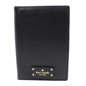 KATE SPADE Imogene Grove Street Leather Black Passport Case Holder