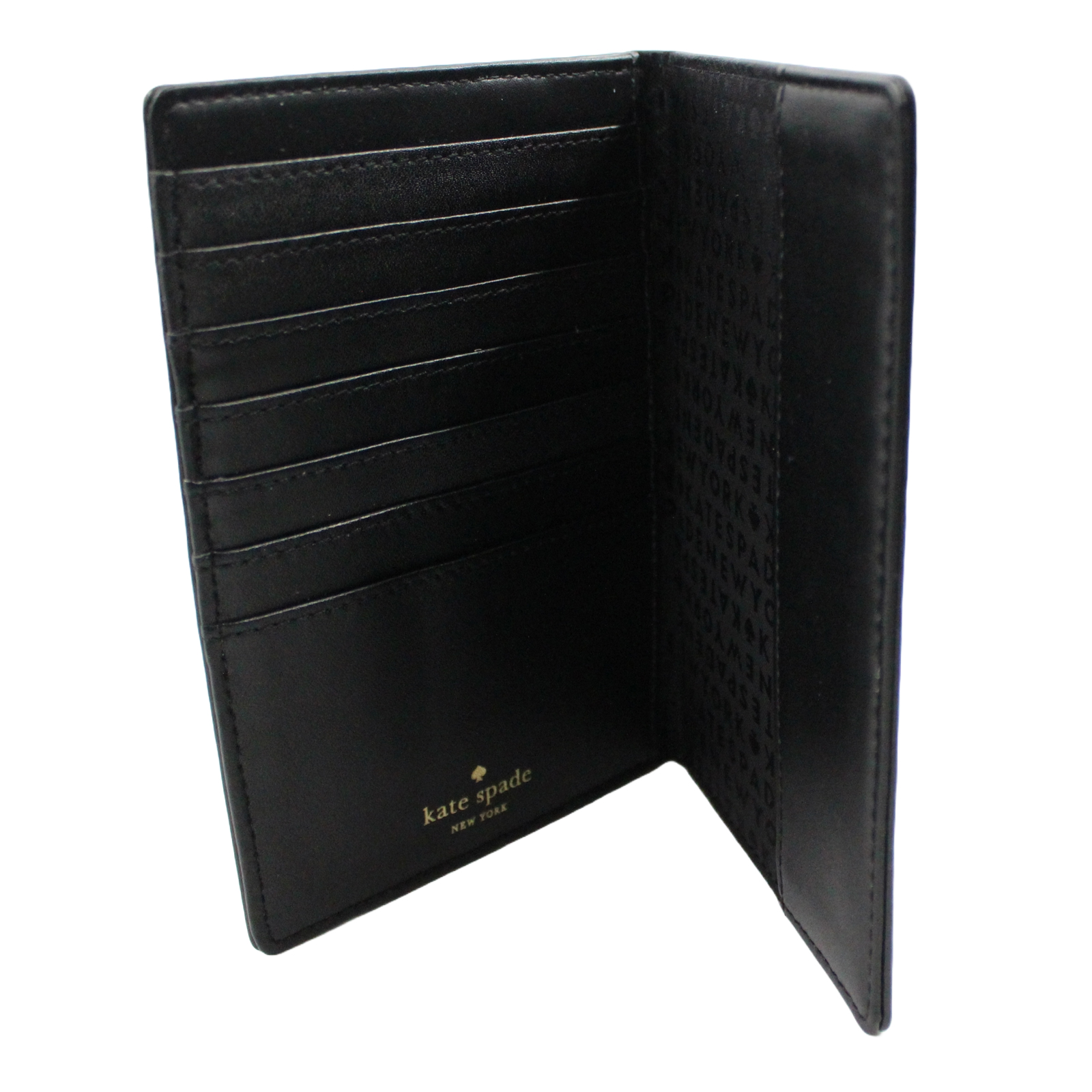 KATE SPADE Imogene Grove Street Leather Black Passport Case Holder KATE SPADE Imogene Grove Street Leather Black Passport Case Holder