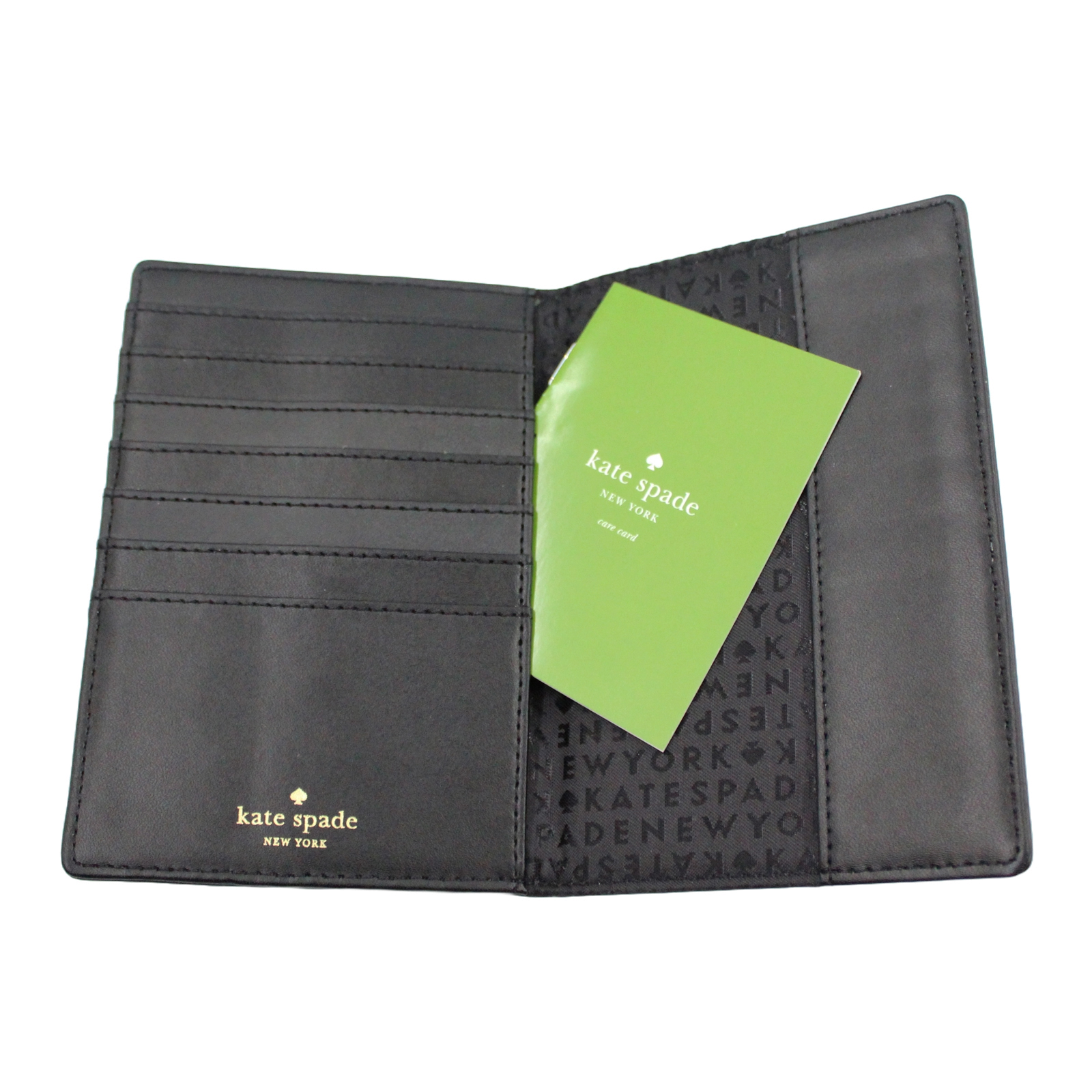 KATE SPADE Imogene Grove Street Leather Black Passport Case Holder KATE SPADE Imogene Grove Street Leather Black Passport Case Holder