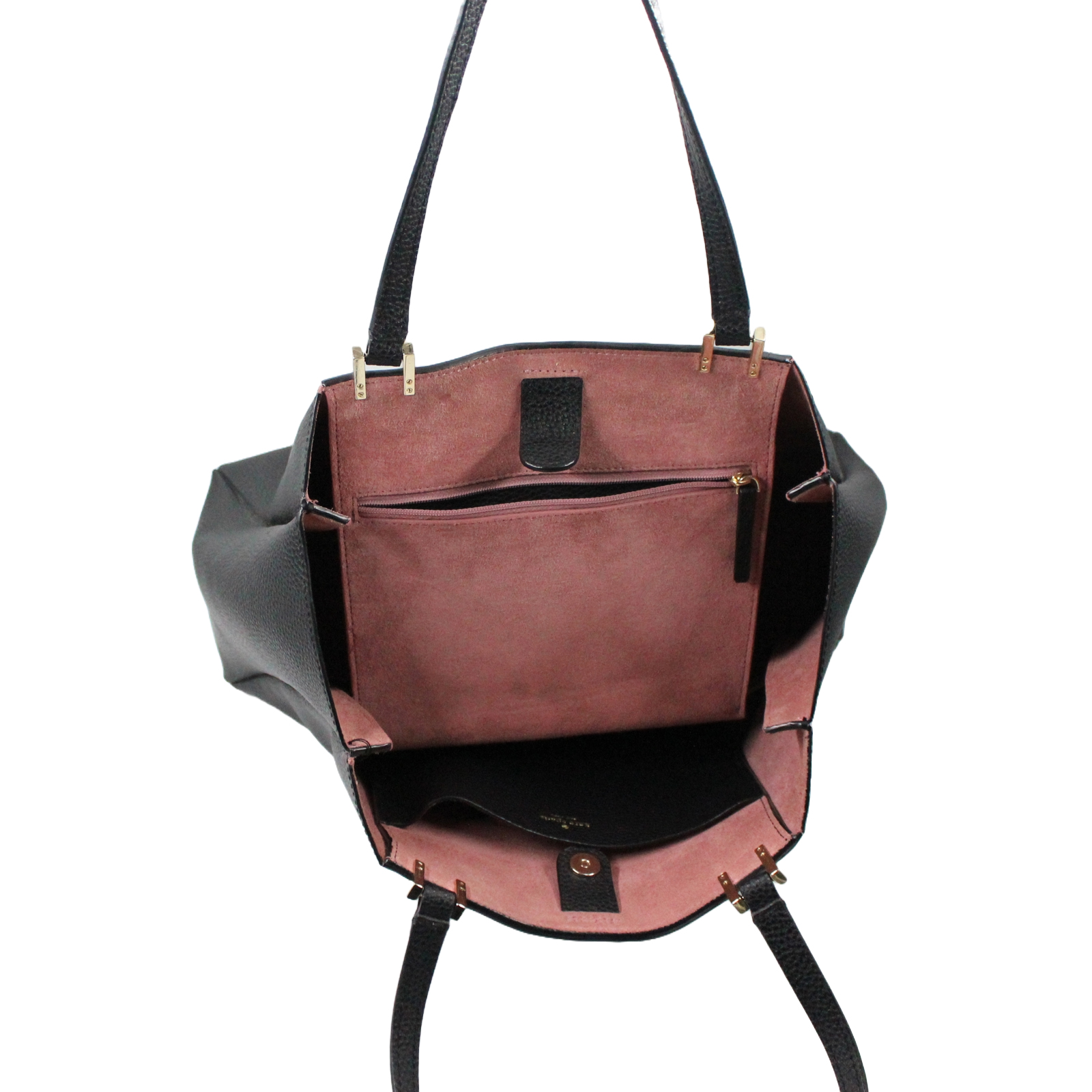 KATE SPADE Pershing Street Pebbled Leather Bow Shoulder Satchel Black Bag KATE SPADE Pershing Street Pebbled Leather Bow Shoulder Satchel Black Bag
