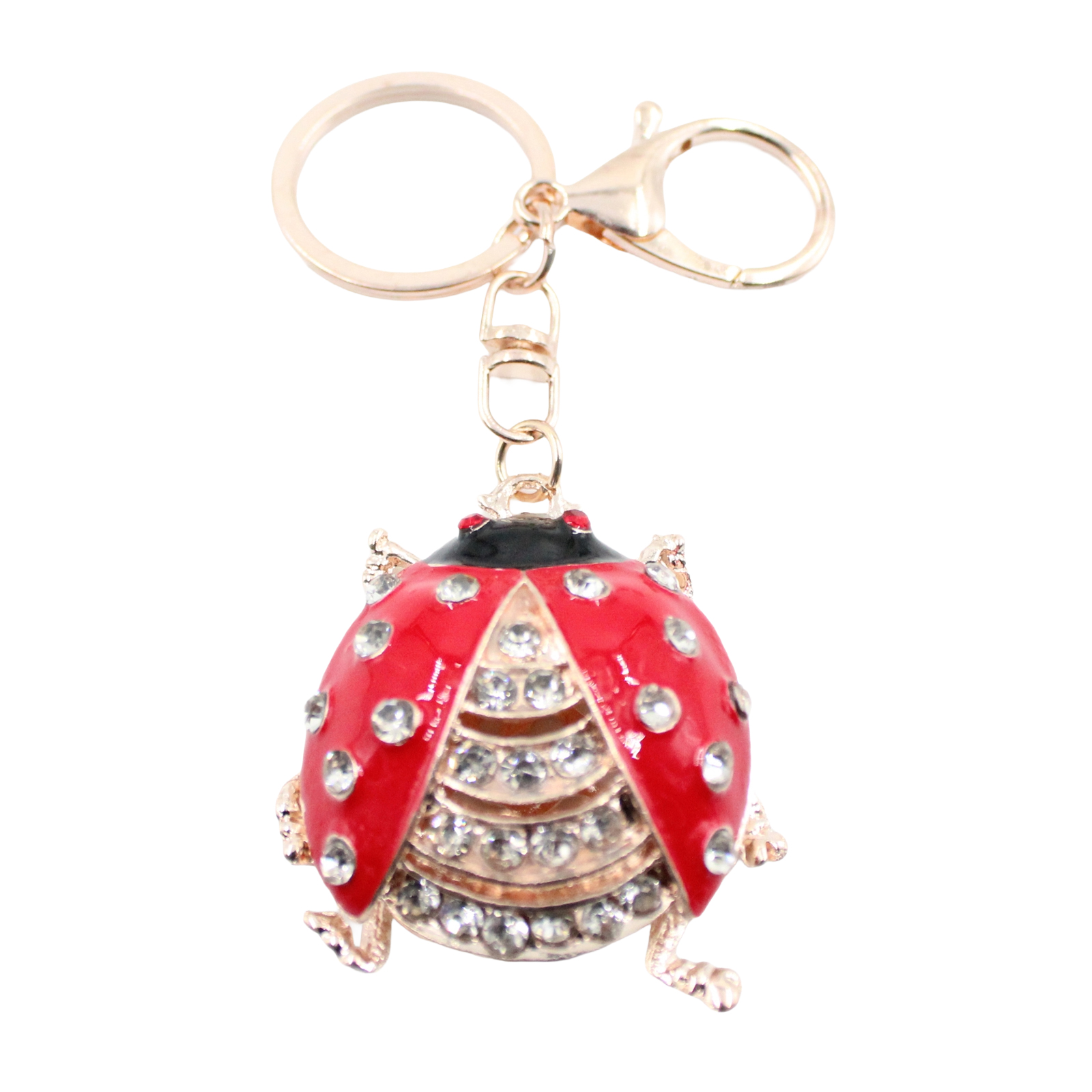 Ladybug Gold-tone Rhinestone Crystals Lobster Clasp Keychain Bag Charm Ladybug Gold-tone Rhinestone Crystals Lobster Clasp Keychain Bag Charm