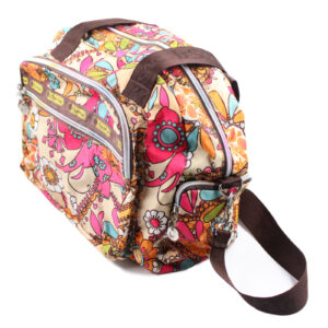 LESPORTSAC TOKIDOKI Floral Brown Multi-color Shoulder Crossbody Bag