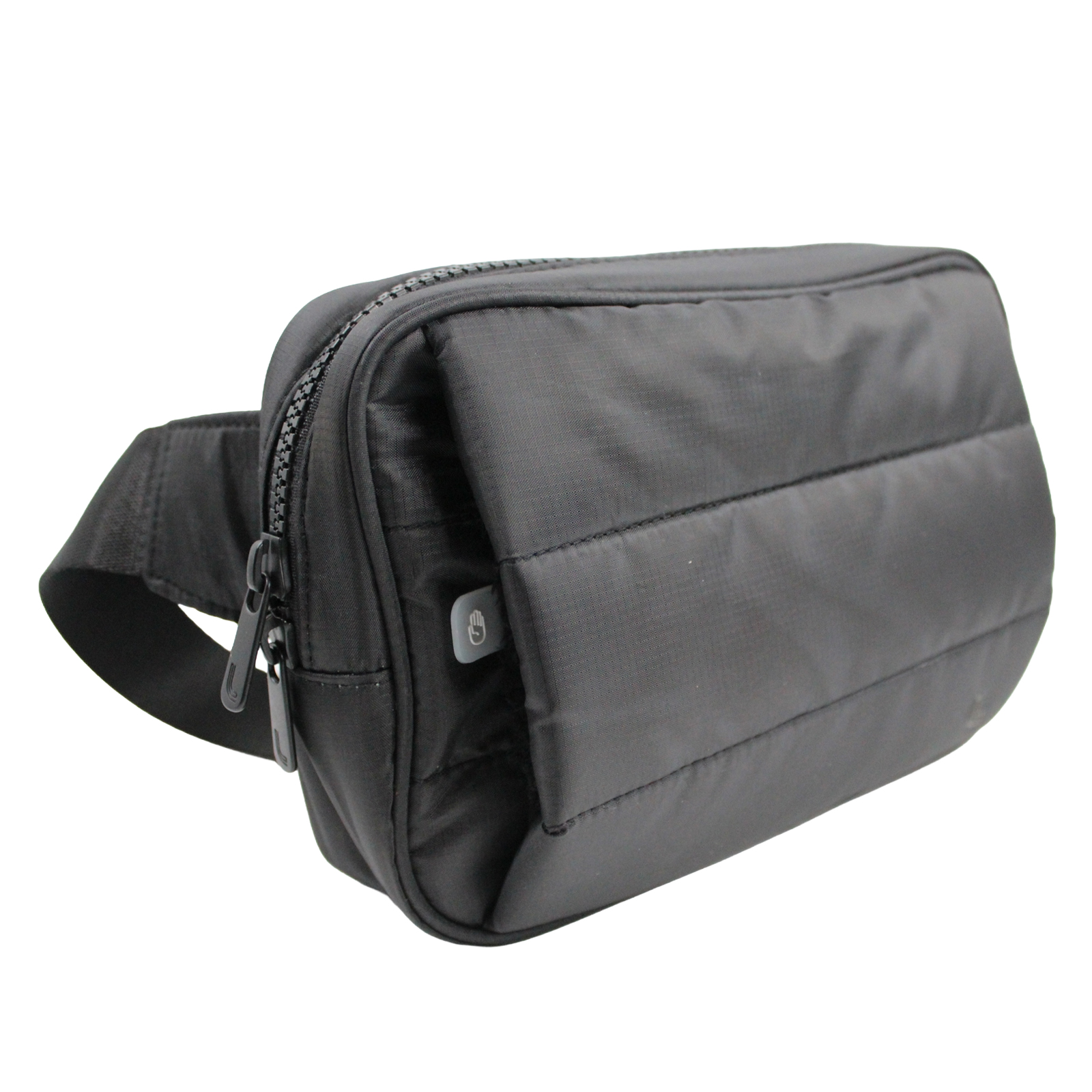 LOLE Handwarmer Fanny Pack Faux Fur Lining Black Pouch Belt Bag LOLE Handwarmer Fanny Pack Faux Fur Lining Black Pouch Belt Bag