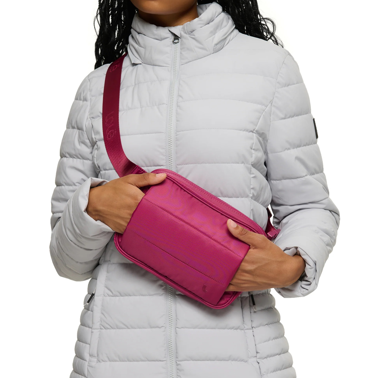 LOLE Handwarmer Fanny Pack Faux Fur Lining Black Pouch Belt Bag LOLE Handwarmer Fanny Pack Faux Fur Lining Black Pouch Belt Bag