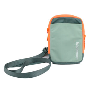 LULULEMON Easy Access 2-Way Zip Adjustable Crossbody Green Orange Bag LULULEMON Easy Access 2-Way Zip Adjustable Crossbody Green Orange Bag