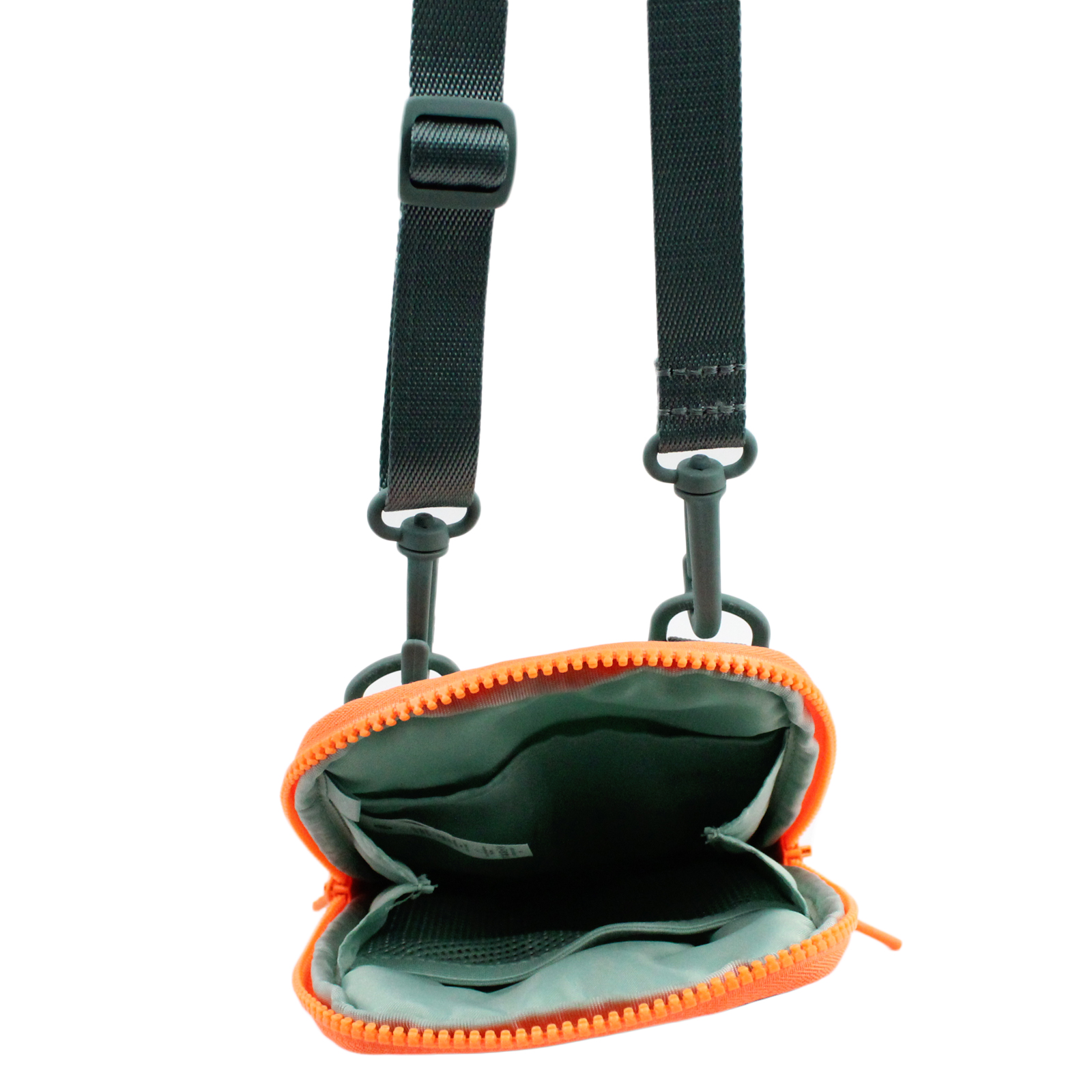 LULULEMON Easy Access 2-Way Zip Adjustable Crossbody Green Orange Bag LULULEMON Easy Access 2-Way Zip Adjustable Crossbody Green Orange Bag