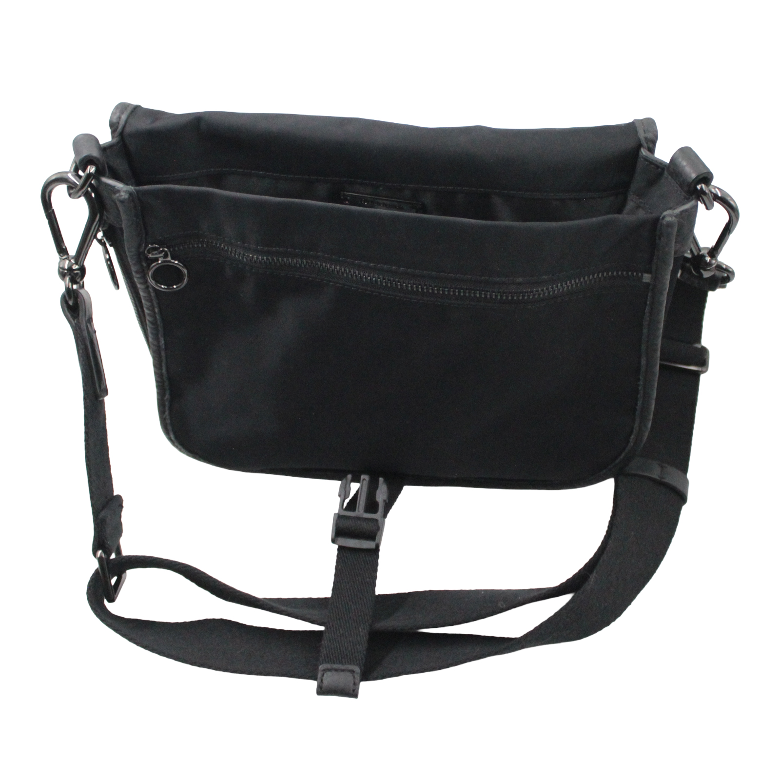 LULULEMON Now & Always Leather Trim Expandable Crossbody Shoulder Black Bag LULULEMON Now & Always Leather Trim Expandable Crossbody Shoulder Black Bag