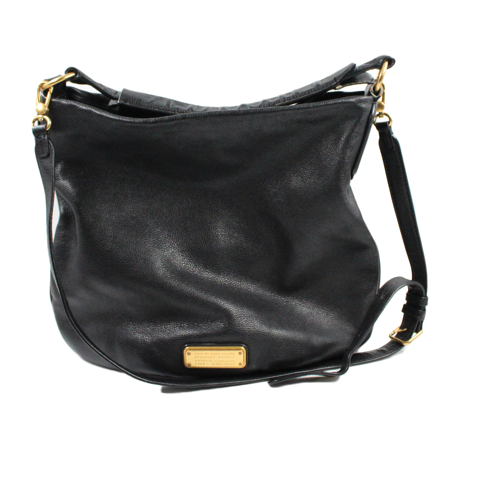 MARC JACOBS Cow Leather Convertible Slouchy Hobo Shoulder Crossbody Black Bag MARC JACOBS Cow Leather Convertible Slouchy Hobo Shoulder Crossbody Black Bag