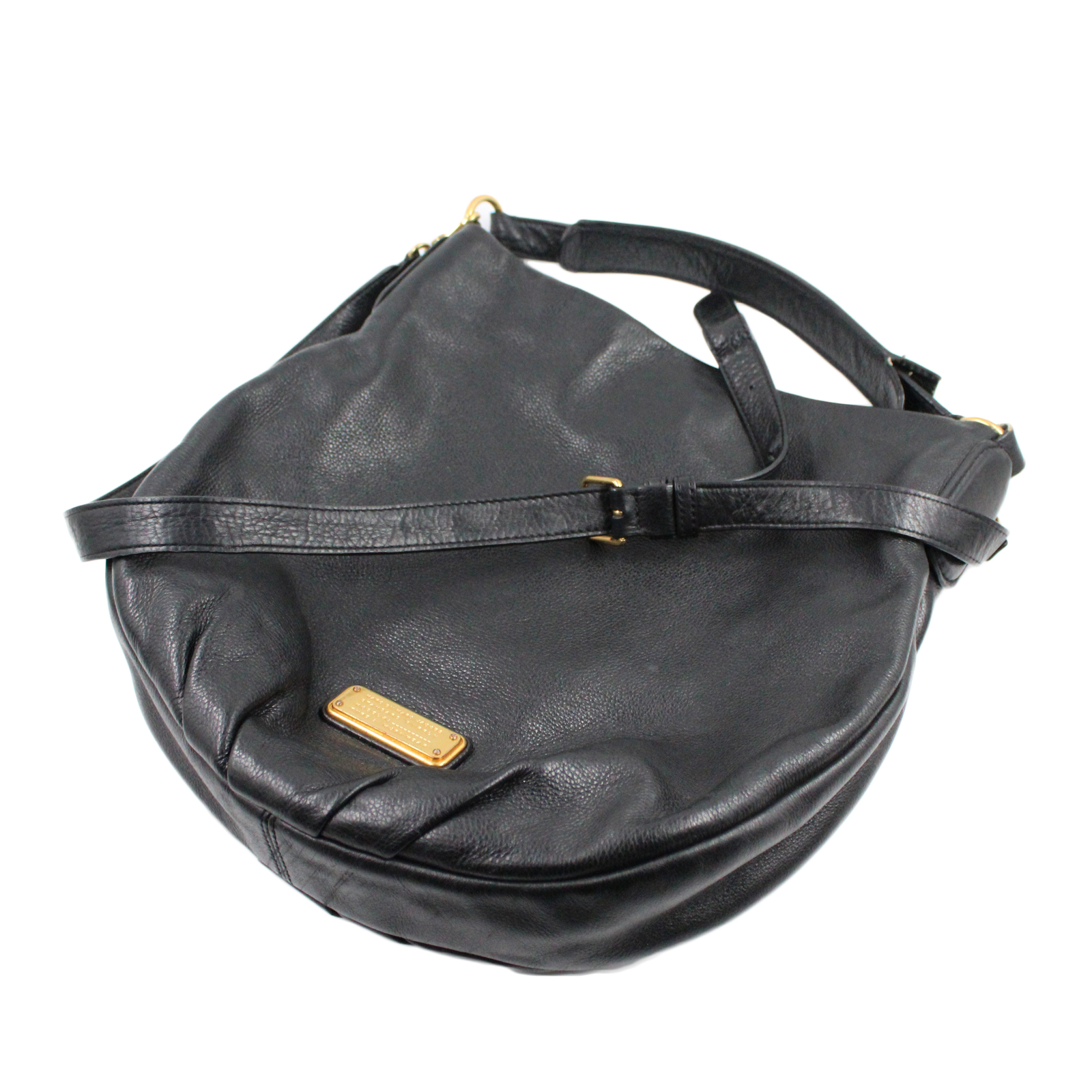 MARC JACOBS Cow Leather Convertible Slouchy Hobo Shoulder Crossbody Black Bag MARC JACOBS Cow Leather Convertible Slouchy Hobo Shoulder Crossbody Black Bag