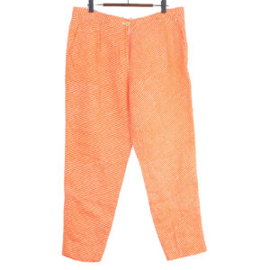 MICHAEL KORS Linen Tapered Unlined Orange Striped Pants - Size 10