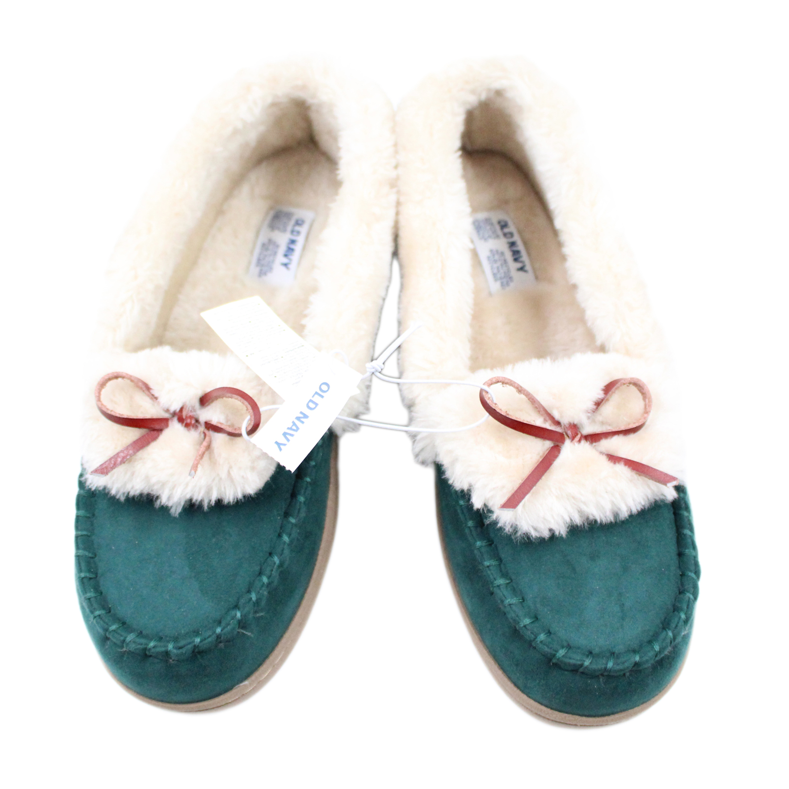 OLD NAVY Faux-Suede Moccasin Green Emerald Isle House Shoes