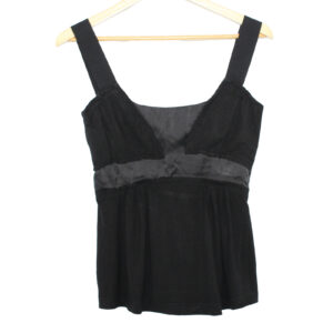 PHILOSOPHY DI ALBERTA FERRETTI Rayon Blend Lined Black Tank Top - Size 6