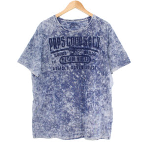 PRPS GOODS & COMPANY Cotton Short Sleeve Tie-Dye Blue T-shirt - 3XL